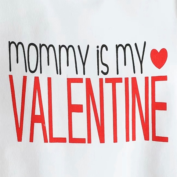 Boys white mommy is my Valentine Sweatshirt - Picture 3 of 7
